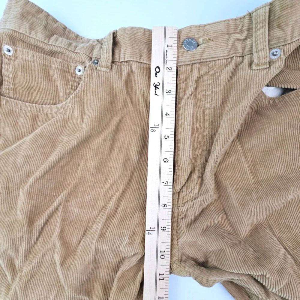 Cremieux Classics Mens Tan Corduroy Pants 34x32 Khaki Cotton Straight Leg